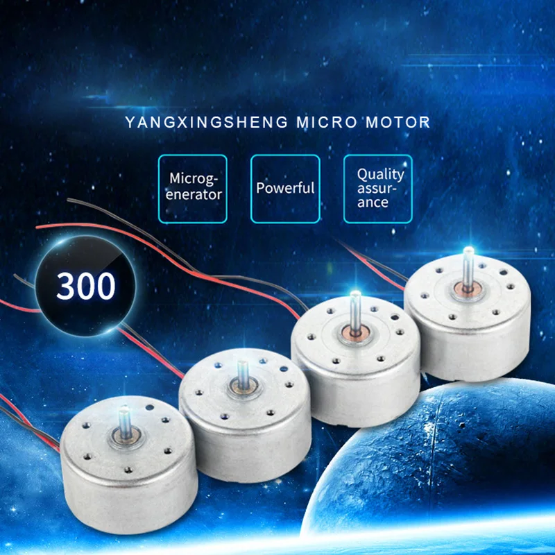 3pcs Micro DC Motors 5V 0.01A 6200RPM Mini motor for DIY Toys Hobbies Smart Car MOTOR 300 Small Motor | Обустройство дома