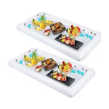 2P 135x70 см надувной пивной стол бассейн поплавок летние вечерние воды матрас ведро льда сервировка/Салат Бар Лоток еда напиток держатель