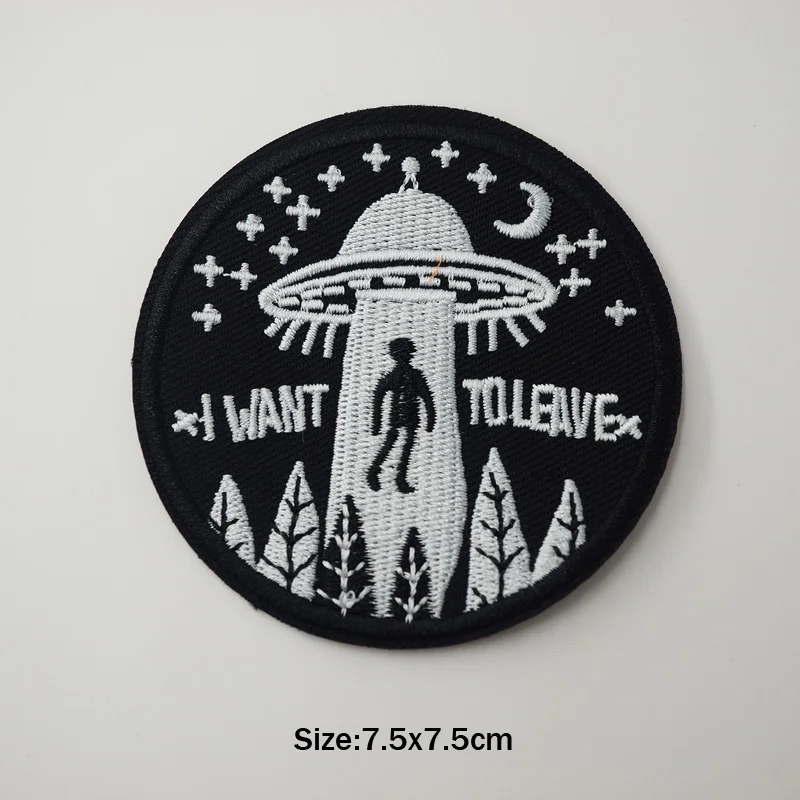 Alien UFO ET Iron On Patches Значки для шитья швов одежда костюмы пальто куртка брюки футболка брюки орнамент одежда