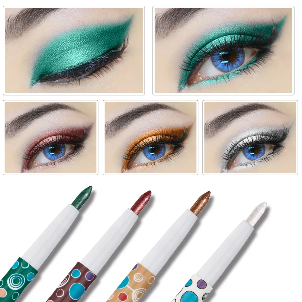 10pcs/lot Shimmer Eye Shadow & Eyeline Pencil Matte Waterproof Makeup