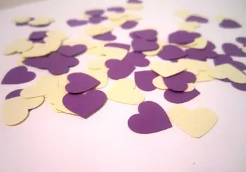 

Purple and Cream Confetti | Heart Decor | Heart Party | Heart Confetti | Purple and Cream favors