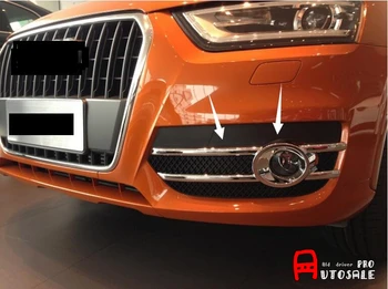 

ABS Chrome Front foglight + rear Fog Light lamp cover trim 4pcs For Audi Q3 2012-2015