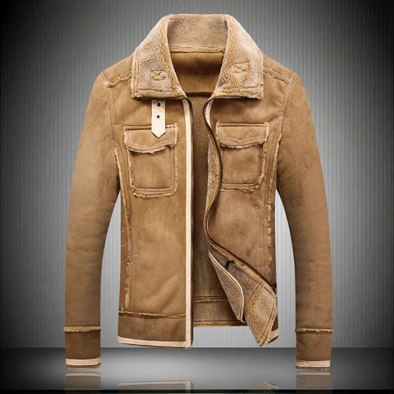 Осень 2019 г. и Новинка зимы Верхняя одежда уличная мода стиль пальто прилив мужской теплая кожаная куртка большой размеры 4XL 5XL