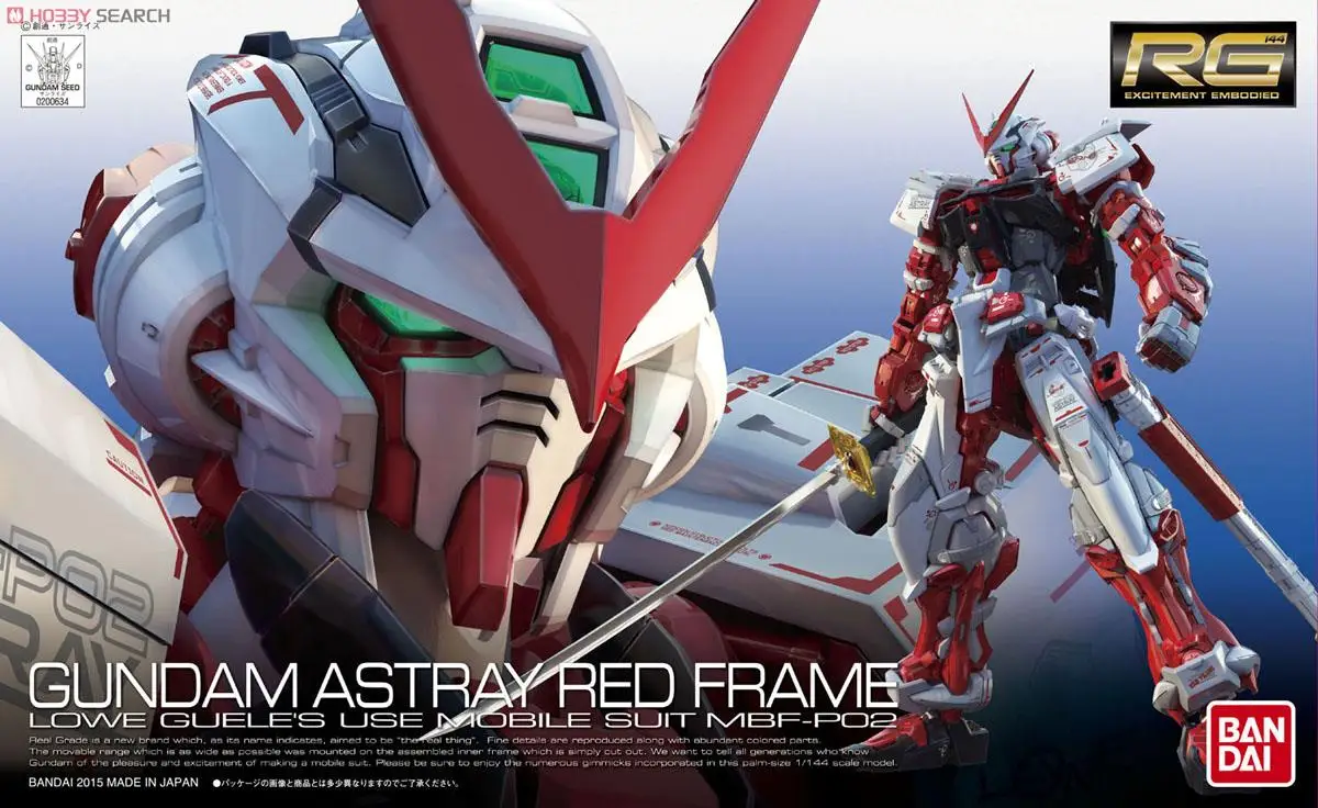 Bandai Gundam 00634 RG 1/144 астрайно красный мобильный костюм сборные модели наборы экшн