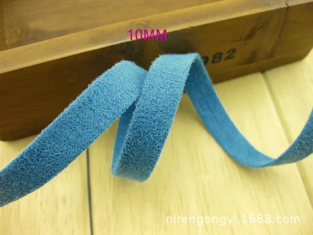 10mm Solid Color Micro Flannelette Suede fabric cloth DIY Hair bowknot accessories material Satin Ribbon 5pcsLot_13