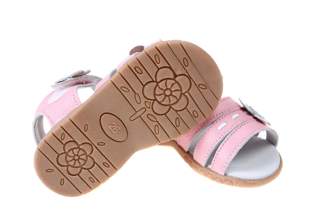 Sandq детский кожаные туфли, сандалии для девочек, розового цвета с открытым носком; сандалии для девочек с цветочным рисунком для девочек, Новое поступление, розничная