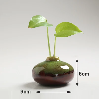 1 шт./компл. классический Керамика ваза двойной цвет фарфор мини небольшое украшение для ваз ремесла домашнего украшения аксессуары - Цвет: green 1pcs No flower