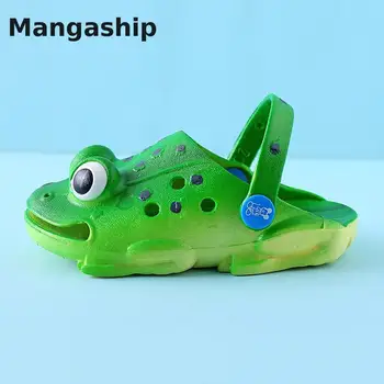 

Children's slippers boy and girl beach summer cute frog indoor slippers super soft non-slip design baby slip breathable sandals