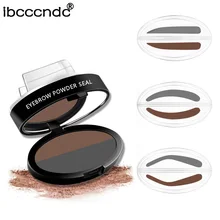 2 цвета быстрый макияж бровей штамп Водонепроницаемый бровей порошковый уплотнитель набор палеток натуральный набор трафаретов для бровей инструмент 3 формы вариант