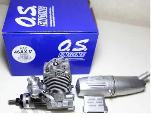 OS MAX .46 AX II  RC Airplane Engine With Muffler Two Stroke #15490 