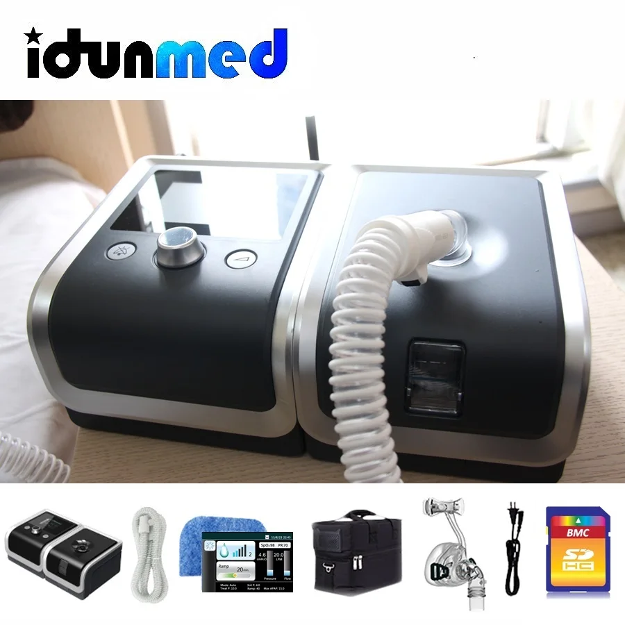  BMC Auto CPAP Machine Reslex Travel Portable With Airing Nasal Pillow Mask Hose Bag Breathing Appar