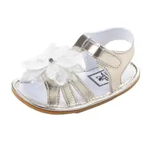 Детские сандалии с цветочным рисунком для маленьких принцесс; обувь для малышей; обувь для маленьких девочек и мальчиков; детские летние сандалии