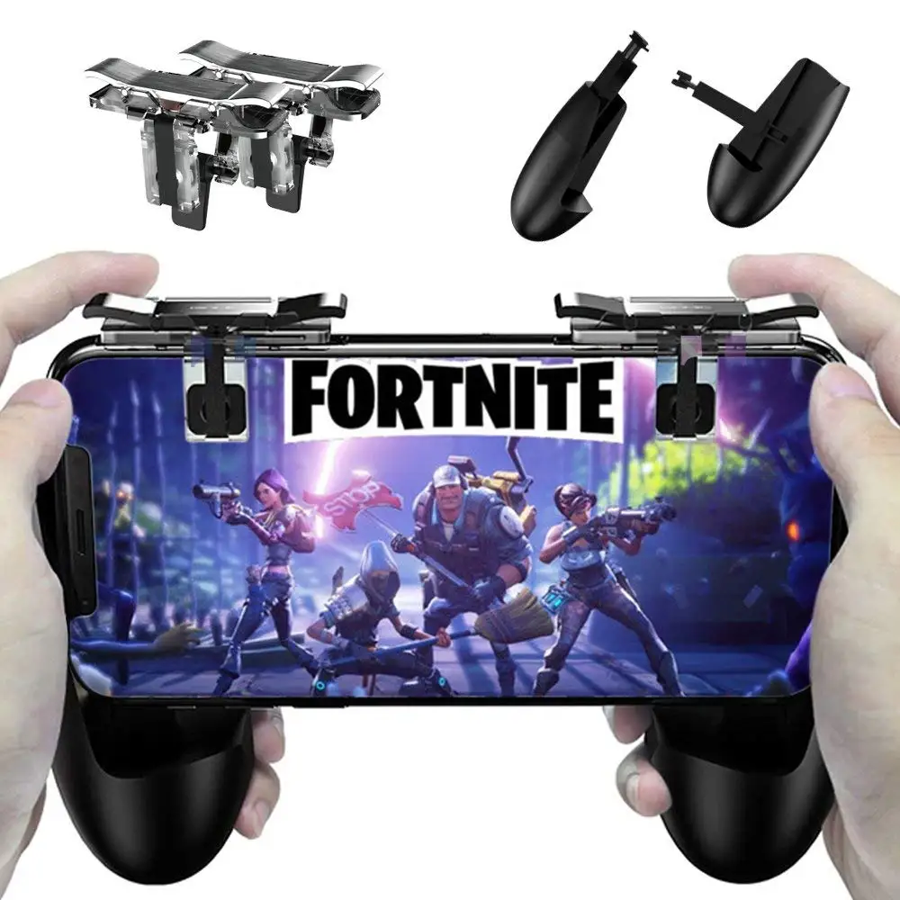 

Smart Phone Mobile Gaming Gamepad Handle Grip for Knives out/Rules of Survival PUBG Mobile Game Fire Button L1R1 Gaming Trigger
