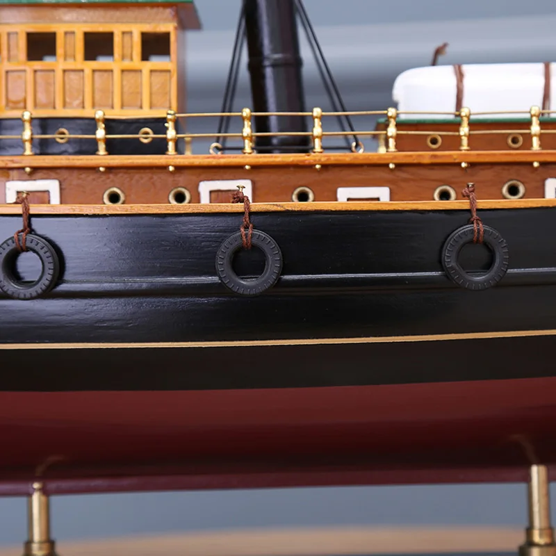 LUCKK 45 см Скандинавская деревянная модель корабля для рыбы Скандинавская домашняя внутренняя комната украшение стола морские украшения из красного дерева ремесла