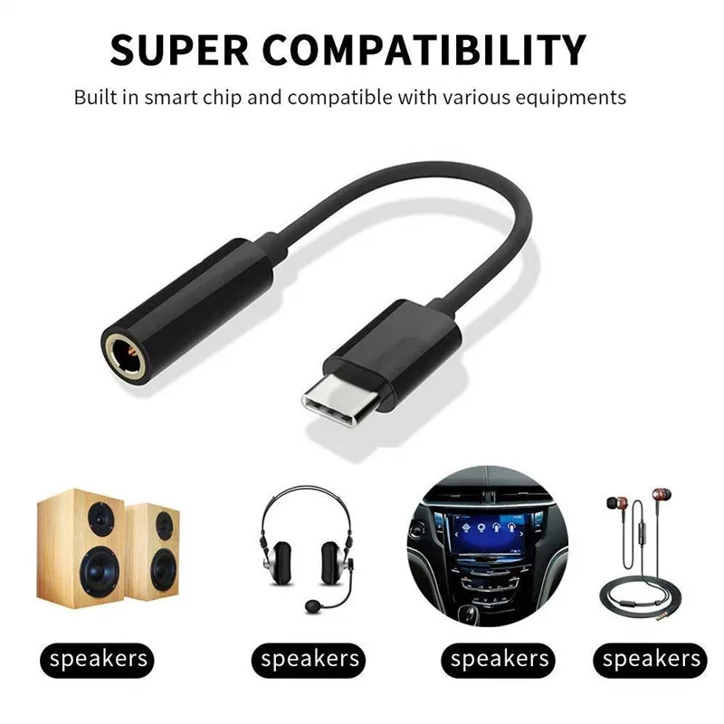 Разъем для наушников адаптер usb type C до 3 5 мм вспомогательный конвертер кабель
