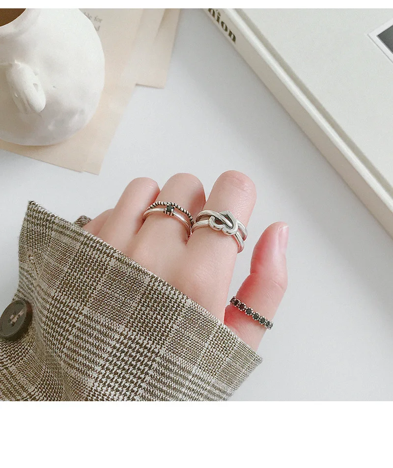 SHANICE кольцо из стерлингового серебра 925 пробы, Винтажное кольцо в виде сердца для женщин, ювелирные фаланговые Кольца Bijoux, подарки на день рождения