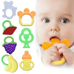 Детские Прорезыватели фруктовая резинка зубочистки пищевой силикагель Прорезыватель игрушка Младенческая соска уход за зубами мягкая