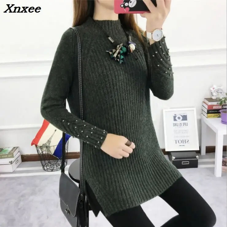 2018 Winter Women's Sweater Female Autumn Casual Fashion Pullover Ladies Long Sleeve O Neck Solid Xnxee 2018 Winter Women's Sweater Female Autumn Casual Fashion Pullover Ladies Long Sleeve O Neck Solid Xnxee