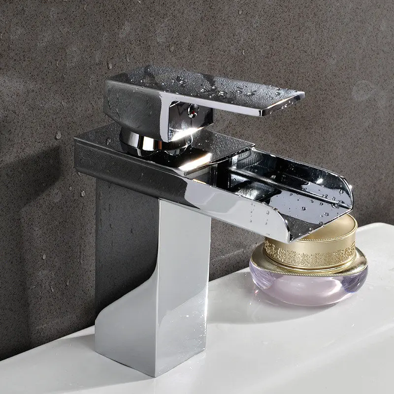 Gisha хромированный кран для ванной комнаты, золотой, серебряный кран для холодной и горячей воды, Одноручный смеситель, смеситель для ванной комнаты, смеситель для ванны - Цвет: Silver