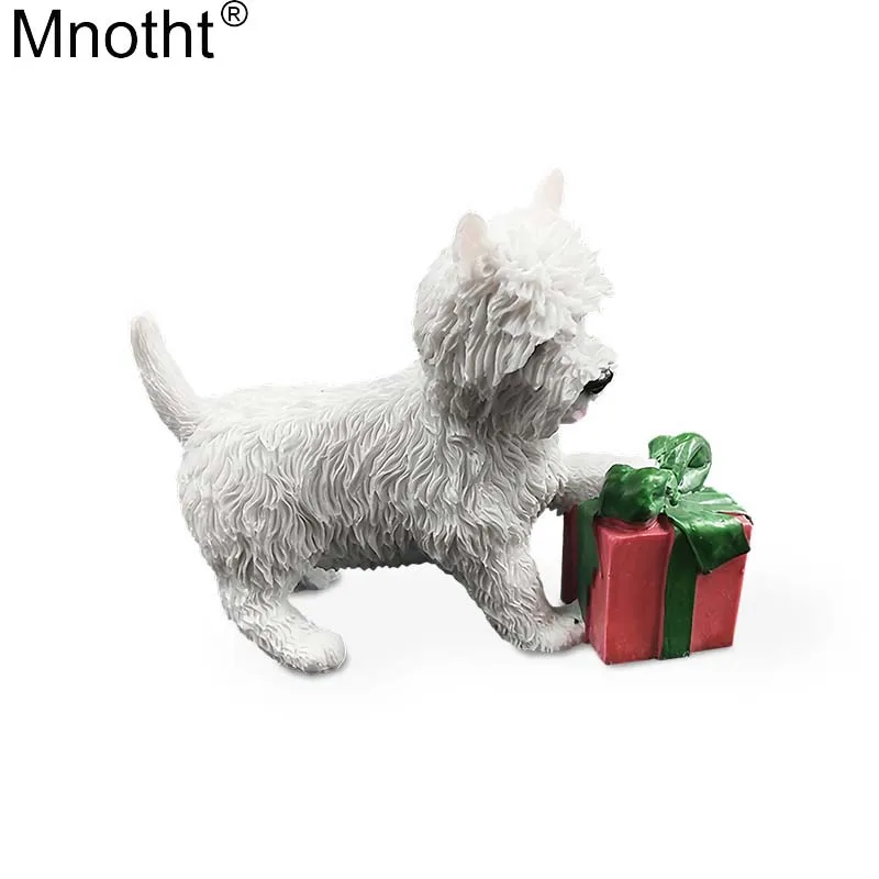Mnotht 1/6 West Highland Terrier собака играть Подарочная коробка модель собаки игрушка Смола