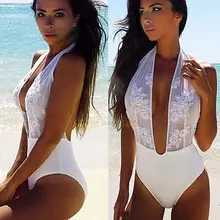 Сексуальный женский слитный купальник с цветочным принтом, пуш-ап, бандаж, Холтер, комплект бикини, монокини, купальник, купальник, пляжная одежда, бикини