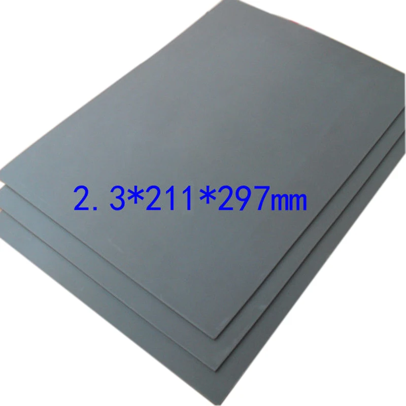 1pc Gray Laser Rubber Sheet Precise Printing Smooth Engraving Cutting Sealer Stamp A4 Size 2.3mm Thickness