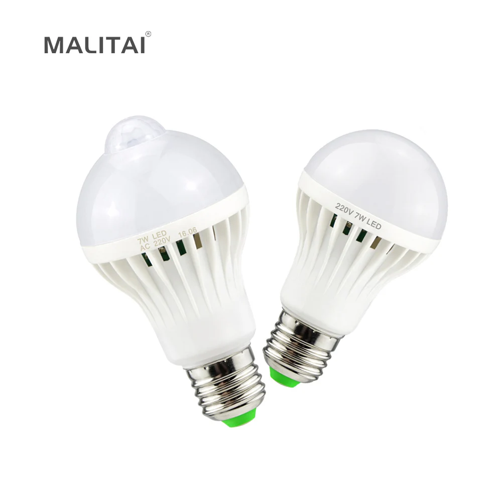 

Smart PIR Motion Sensor E27 3W 5W 7W 9W 12W 220V LED lamp Sound / Voice Induction & Light Control Bulb For Door Stair lighting