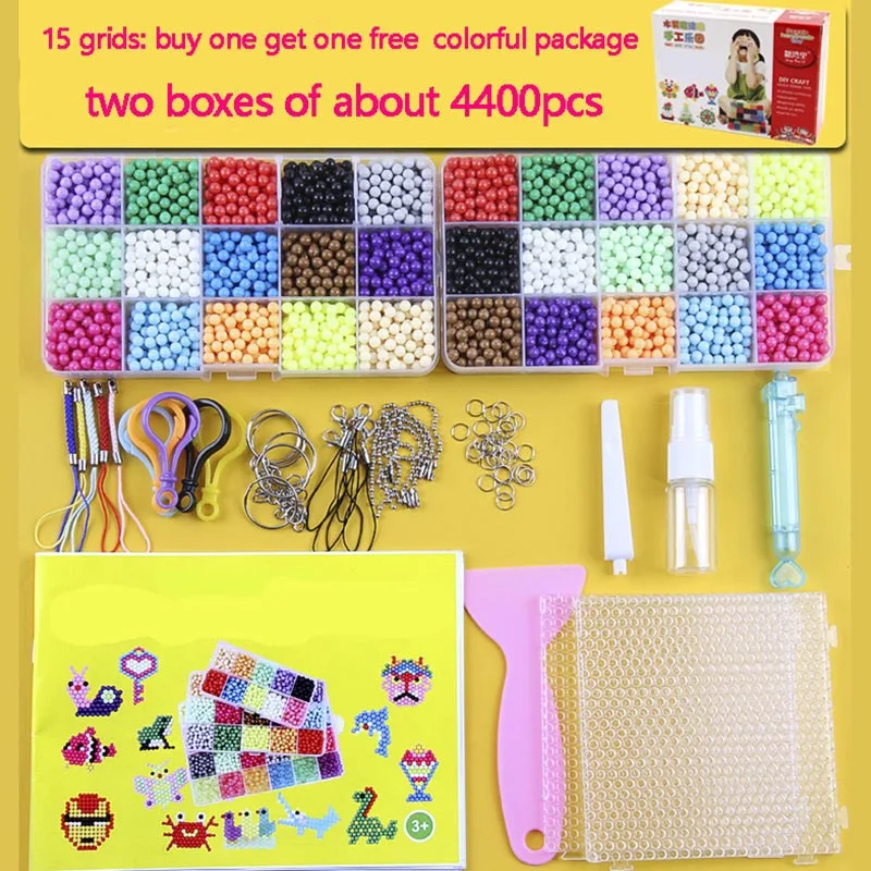 NEW 24 Colors DIY Water Spray Magic beads Hand Making beads 3D Puzzle Educational Toys For Children Kit Ball Game 3