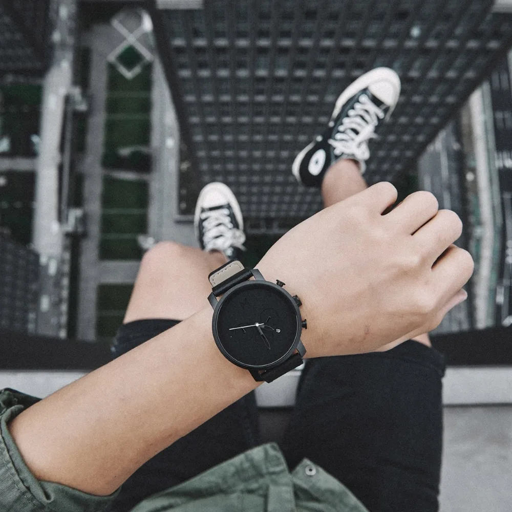 MVMT genuine leather strap fashion simple vintage casual strap 45mmdw strap