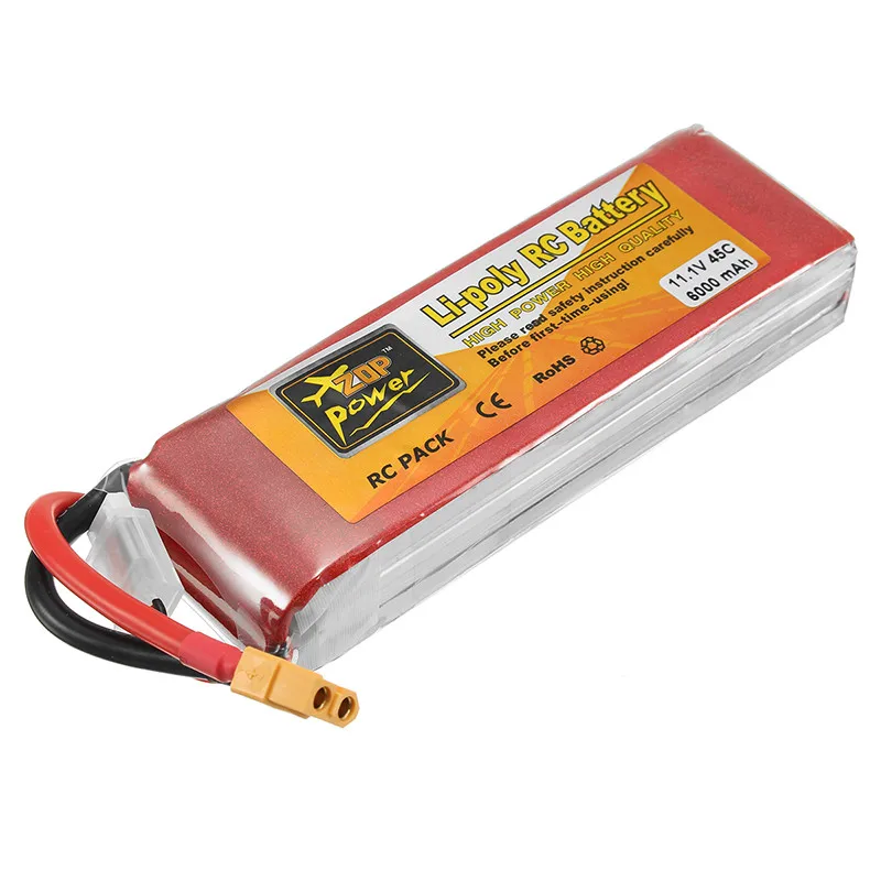 Аккумуляторная батарея Lipo ZOP power 11 1 В 6000 мАч 45C 3S XT60 вилка|xt60 plug|11.1v 6000mah3s lipo battery |
