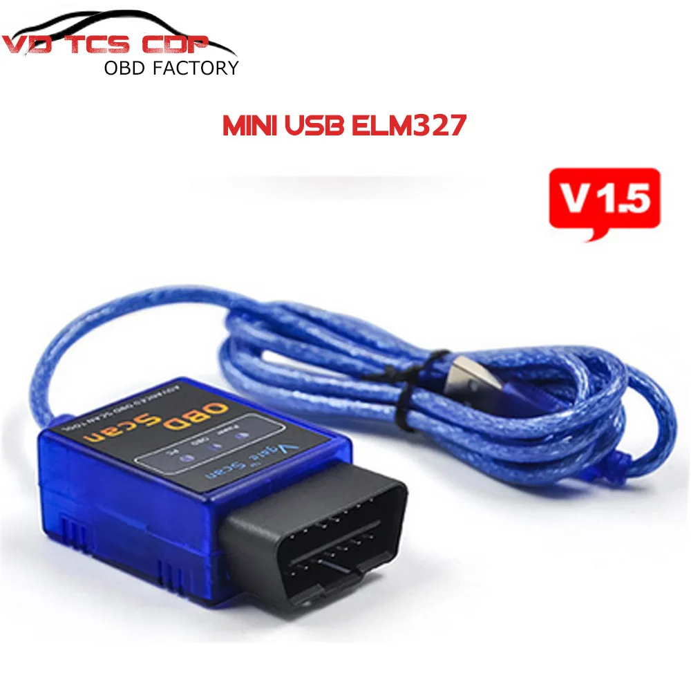 

Mini ElM 327 Usb Elm327 OBD Scan OBDII OBD2 Usb v1.5 Elm327 VGATE PC Interface Works on All OBD2 Vehicles