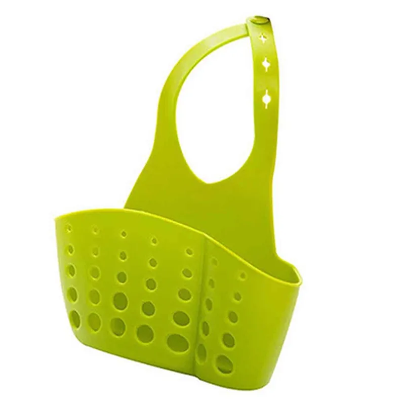 

Sink Sponge Holder 2 Bags Holes Tap Hanging Strainer Organizer Storage Rack