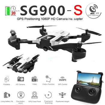 

SG900-S GPS Foldable Profissional 1080P Drone with Camera 720P HD Selfie WiFi FPV Wide Angle RC Quadcopter Helicopter Toy VS F11