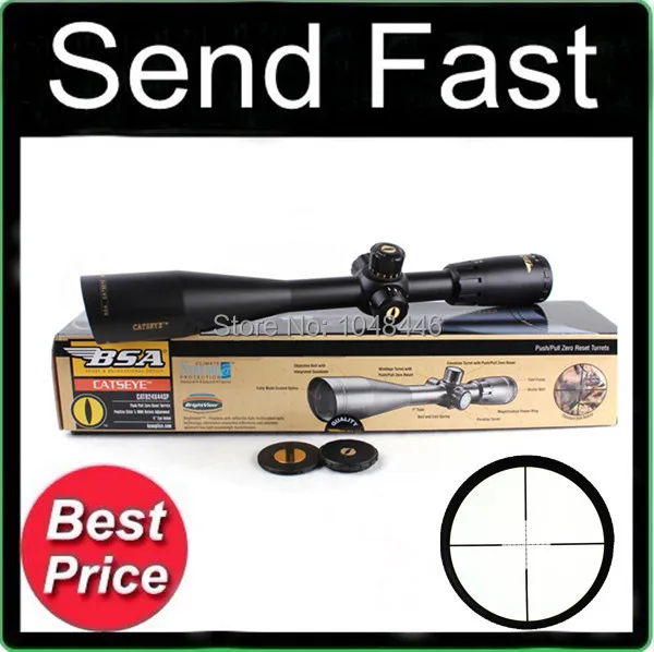 Best price at $119 Cheap 100% Original Hunterking CATSEYE 6-24X44SP mil dot reticle sight Shockproof Rifle Scope with Free Mounts