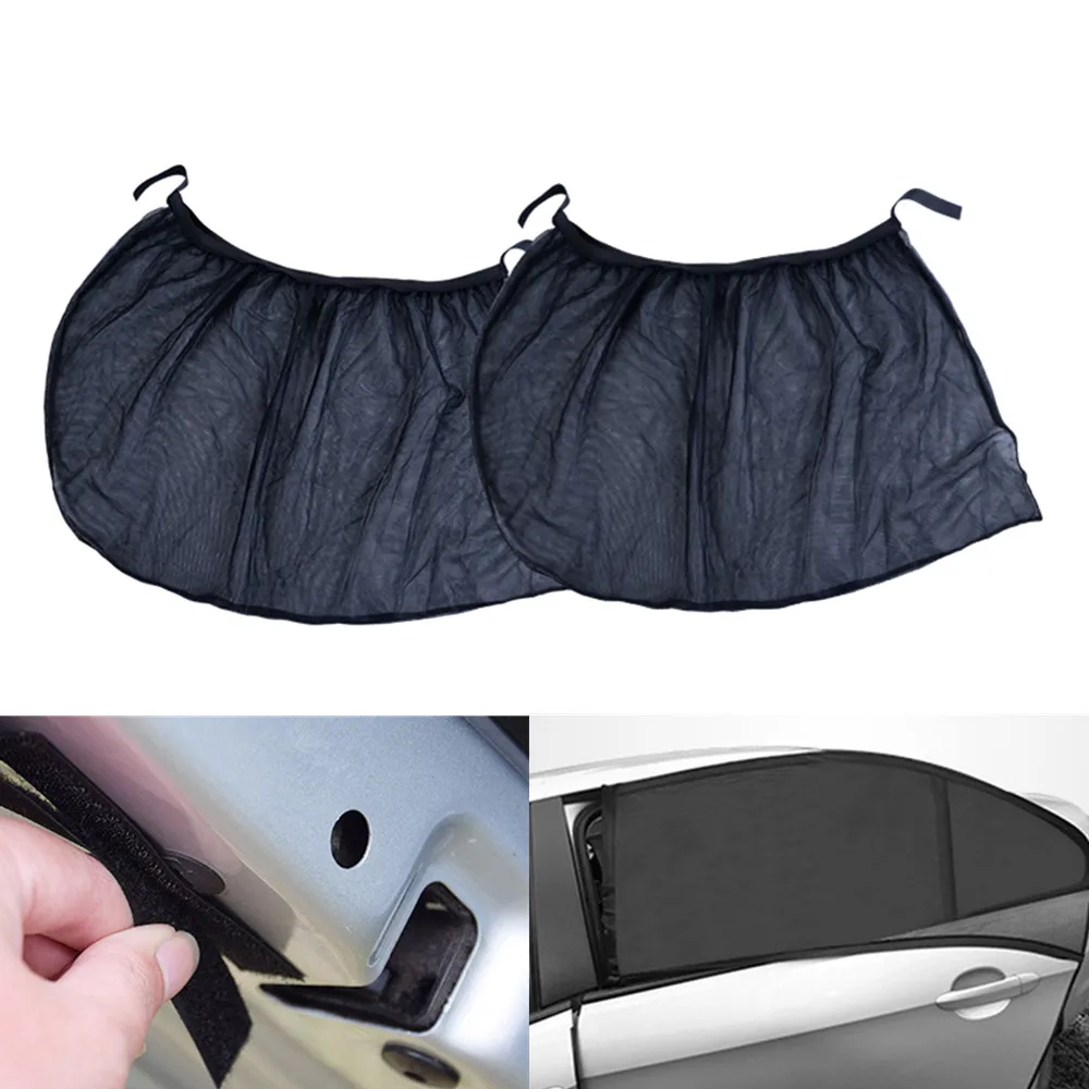 

FOR Car Rear Side Window Sun Shade Cover Nylon Mesh With Elastic Band for Universal for cars