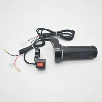 

EBike Twist Throttle 24V 36V 48V Universal Hall Gas Knob with Power Switch for Handlebar Grip Gasgriff Electric Bicycle Scooter