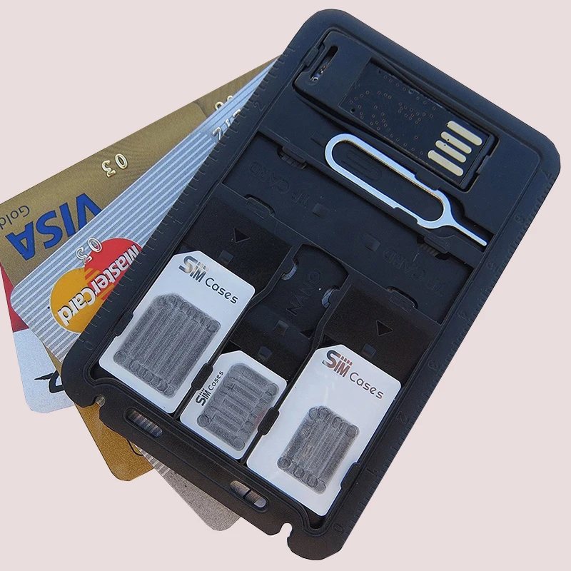 Универсальный мини адаптер для sim карт 5 в 1 чехол хранения наборы памяти Nano Micro SIM