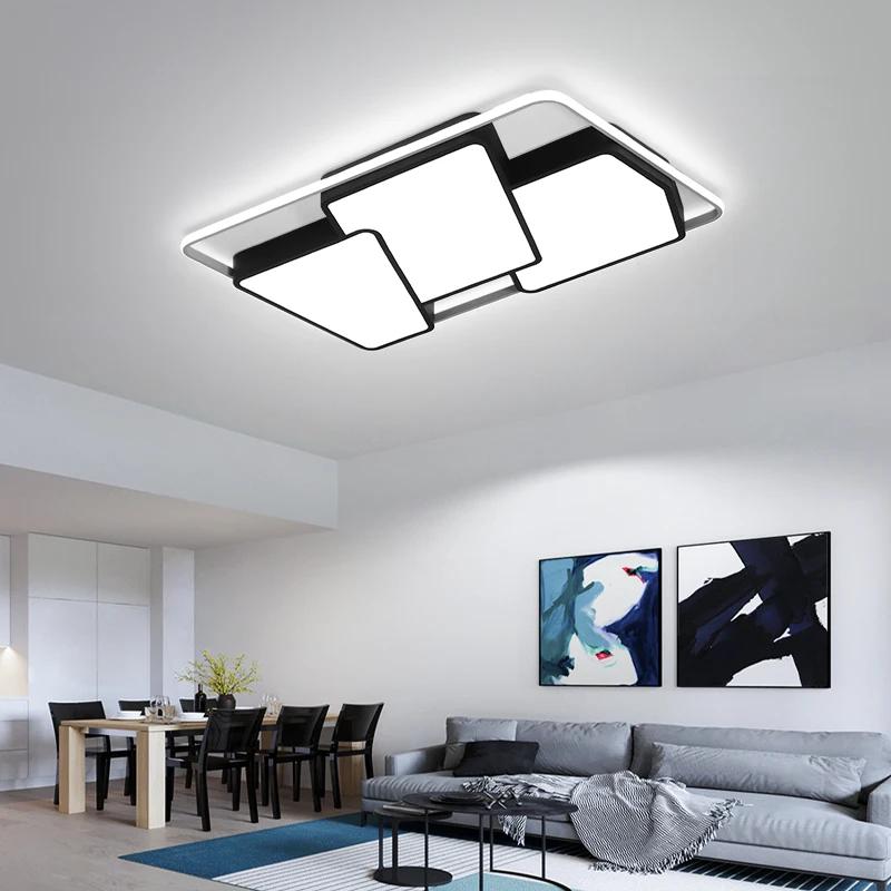 

Black/White led ceiling lights for living room lights bedroom plafonnier led home indoor ceiling lamp lamparas de techo Fixture