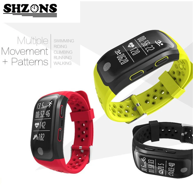 SHZONS Sport Tester Smart Bracelet Bluetooth GPS Activity Tracker Smartband Waterproof IP68 Swimming Bracelets Activity Monitor