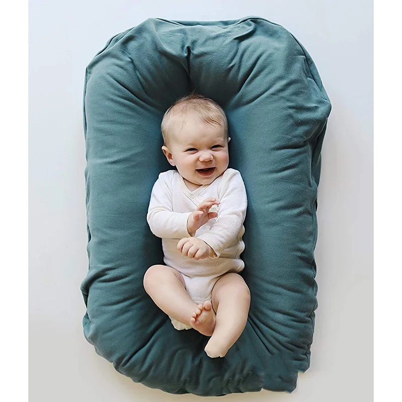 От 0 до 6 месяцев хлопок детские анти-прокатки флип мягкая матка бионическая кровать портативный съемный васхабленевборн дышащая спальная кроватка 70*45 см