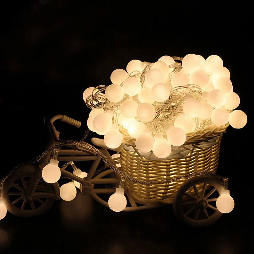 Aimkeeсветодиодный светодиодные шаровые гирлянсветодиодный светодиодные Фея Елочное украшение огни для свадьбы дома Фея праздник