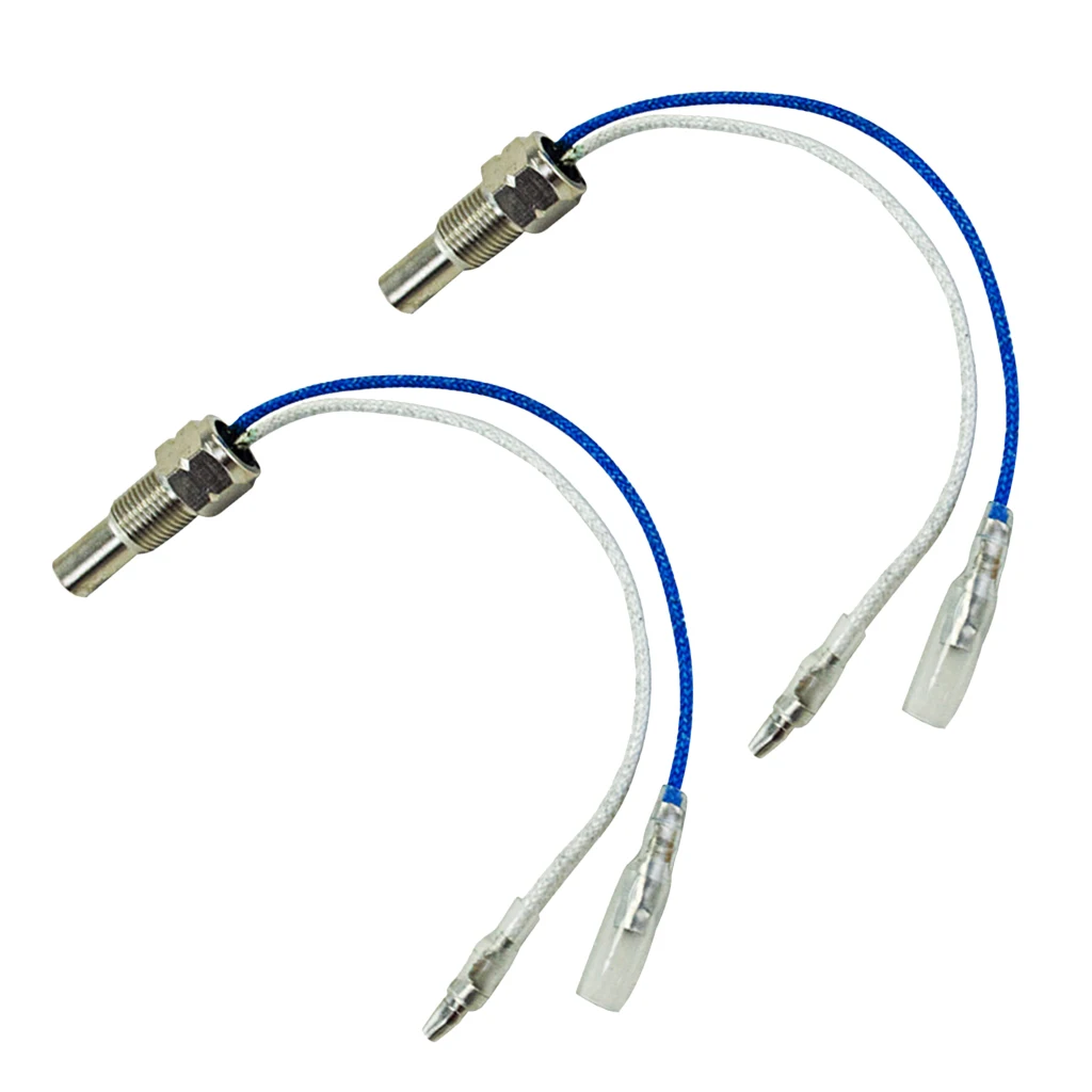 2 Pcs Car 1/8 NPT Oil Water Temperature Temp Gauge Corrosion Resistance  2 Wire Sensor Auto Replacement Parts