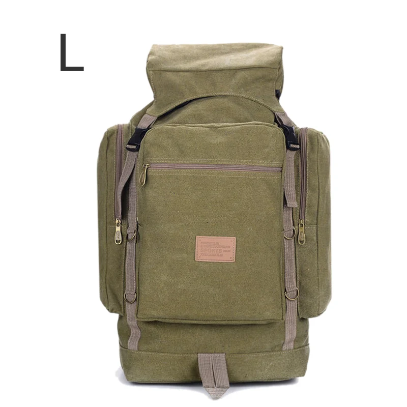 Мужской военный тактический рюкзак, Брезентовая армейская сумка, большая емкость, для путешествий, кемпинга, походов, альпинизма, спорта на открытом воздухе XA106D - Цвет: Khaki L