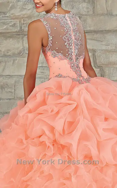 Peach Colored Quinceanera Dresses