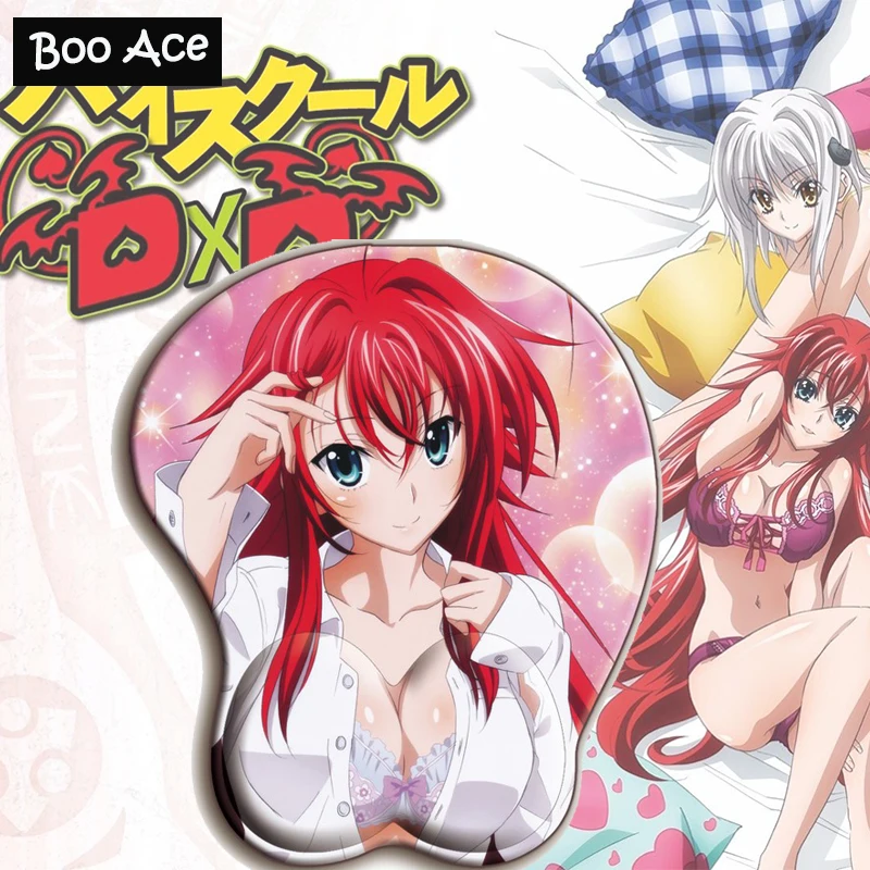 Большая школа DXD-Rias Аниме Сексуальная девушка 3D груди игровые коврики для мыши с силиконовым гелем подставка для запястья