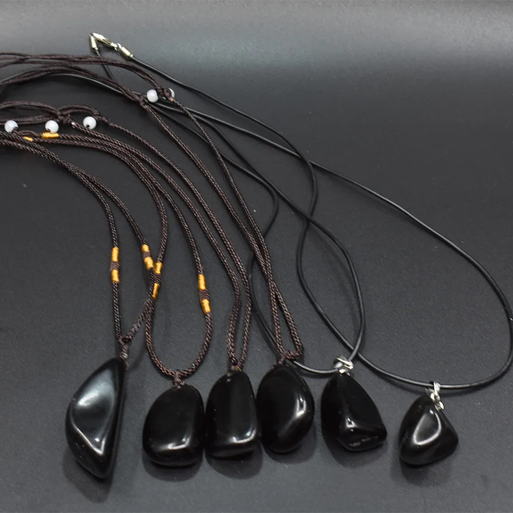 natural-crystal-jewelry-Shoppe-Obsidian-Stone-Pendant-five-spar-men-and-women-The-original-rock-of (3)