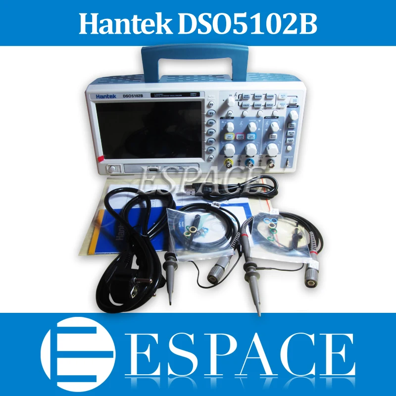 Hantek DSO5102B цифровой осциллограф usb 100 МГц 2CH 1GSa/s 25GSa/s 1 м 2 канала, более высокая версия, чем DSO5102P/DSO5072P