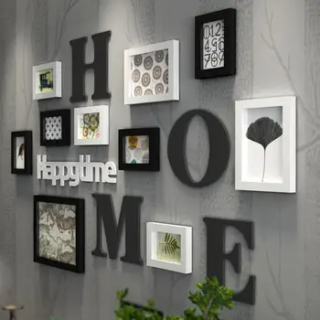 

Multi-frame European Stype Home Design Wedding Love Photo Frame Wall Decoration Wooden Picture Frame Set Wall Photo Frames Set