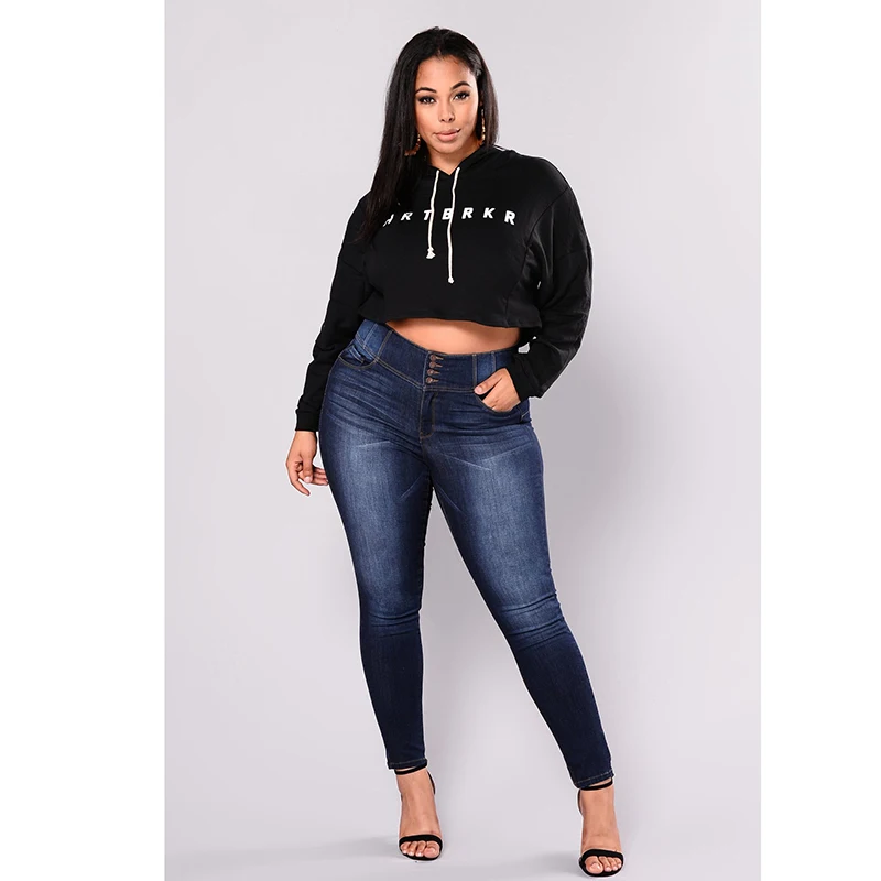 New Arrived High Waist Pencil Jeans For Women Stretchy