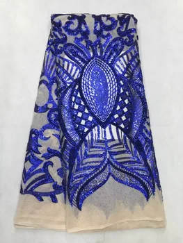 

9 colors African French Lace Fabric High Quality African Tulle Lace Fabric with sequins lace fabric high discount chinese fabric